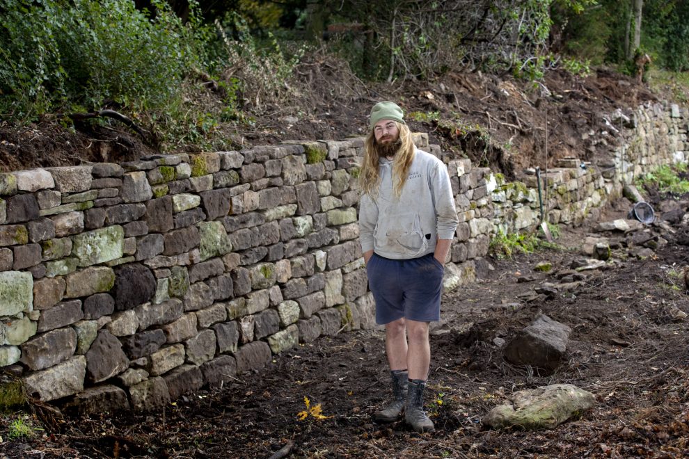 Pictured Barney Murray Drystone waller at the Wynnstay Estate Ruabon. Picture Mandy Jones
