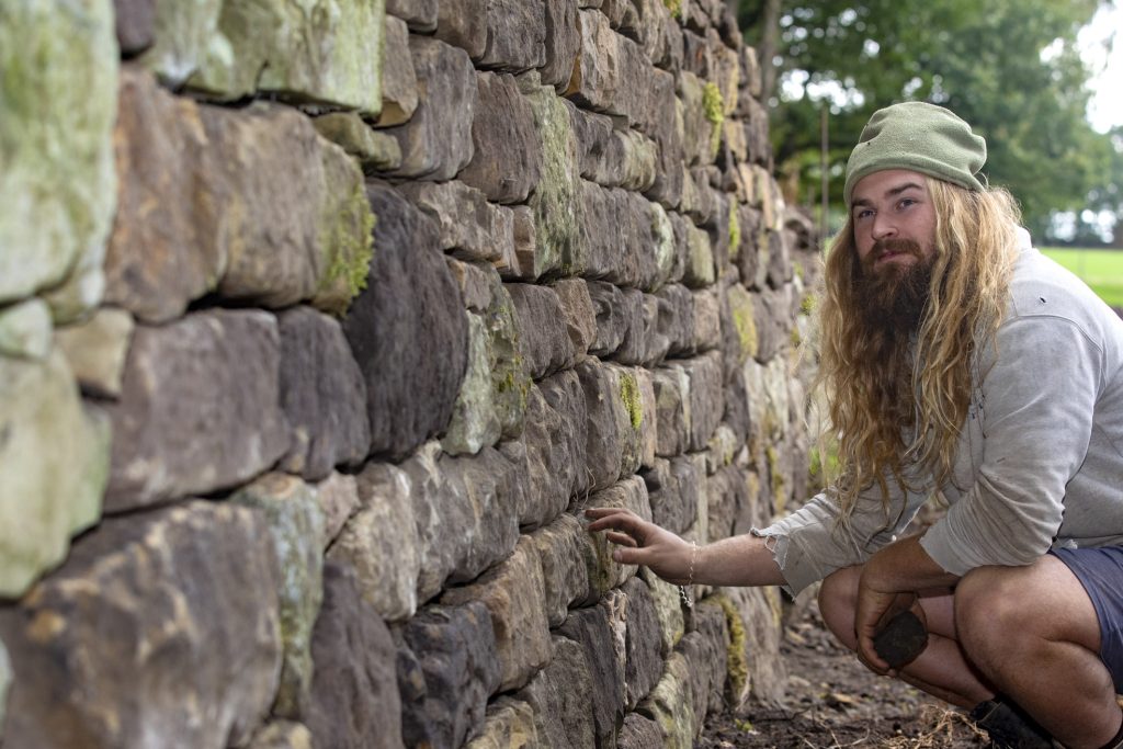 Pictured Barney  Murray Drystone waller at the Wynnstay Estate Ruabon. Picture Mandy Jones