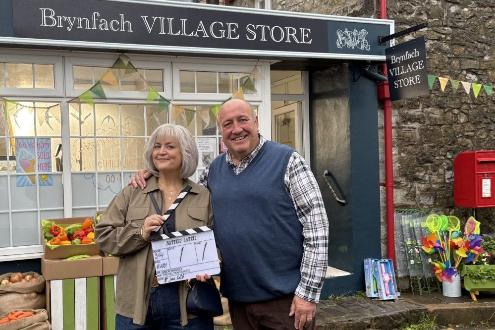 Filming underway with Ruth Jones and Steve Speirs for brand new Welsh BBC comedy, Better Later